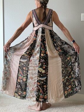 Altar’d State Bohemian Patchwork Maxi Dress - sz M